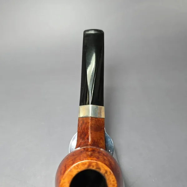 Elwood (Ferndown) Smooth Bulldog w/ Silver Estate Briar Pipe, English Estates, 9mm - Image 6