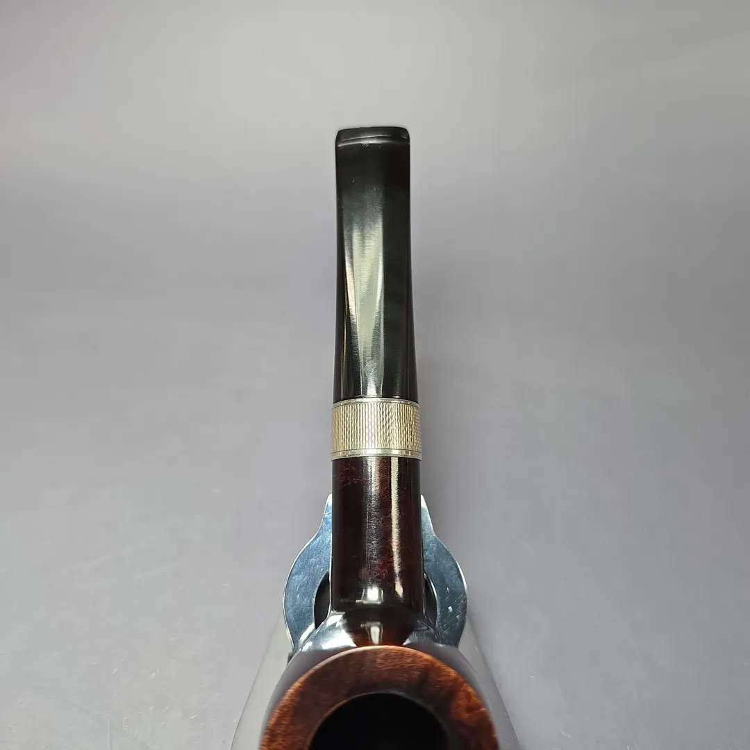 Elwood (Ferndown) Smooth Billiard w/ Silver Estate Briar Pipe, English Estates, 9mm - Image 6