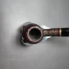 Vauen 5204 Sandblasted Bent Billiard w/ Brass Estate Briar Pipe, Unsmoked, 9mm - Image 6