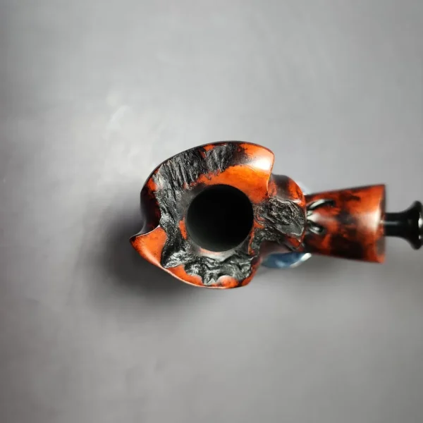 Nording Moss Partially Rusticated Freehand Estate Briar Pipe, Unsmoked - Image 6