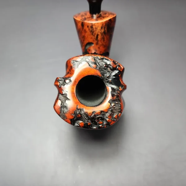 Nording Moss Partially Rusticated Freehand Estate Briar Pipe, Unsmoked - Image 6