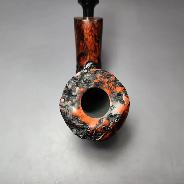 Nording Moss Partially Rusticated Freehand Sitter Estate Briar Pipe, Unsmoked - Image 6