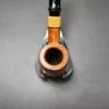 Mina Pipes Smooth Bent Billiard w/ Boxwood Estate Briar Pipe, Unsmoked, 9mm - Image 6