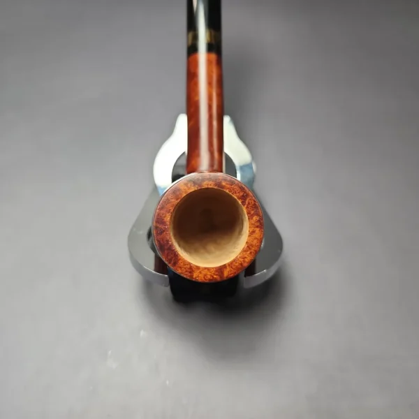 BST (Todd Bannard) One Foot Grade Smooth Billiard w/ Horn Estate Briar Pipe, Unsmoked - Image 6