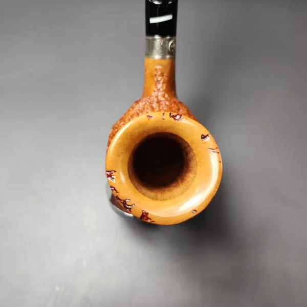 Don Carlos XL Partially Rusticated Brandy w/ Silver Estate Briar Pipe, Unsmoked - Image 6