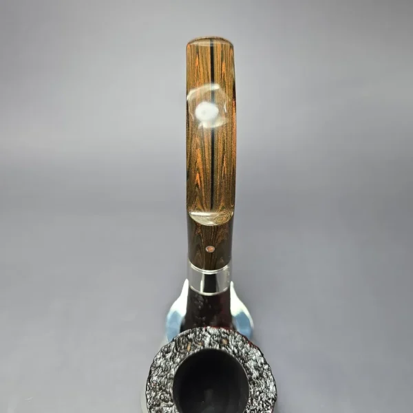 Ashton Brindle XXX Sandblasted Calabash w/ Silver Estate Briar Pipe, Unsmoked - Image 6