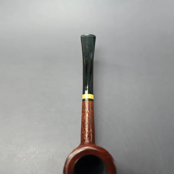 Herriot Pipes Partially Sandblasted Poker w/ Boxwood Handmade Briar Pipe, New - Image 6