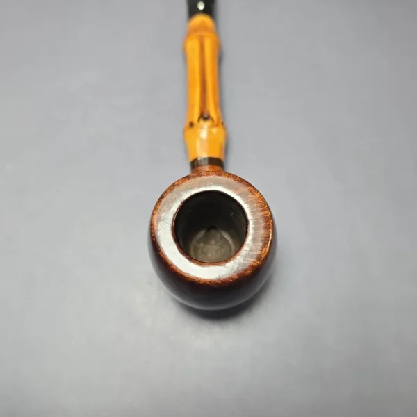 Dunhill 1986 Root Briar 5161 Smooth Apple w/ Bamboo Estate Briar Pipe, English Estates - Image 6