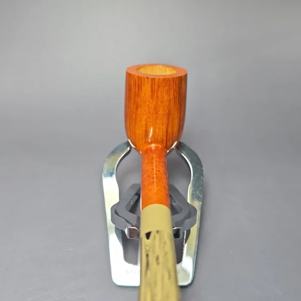 Christophe Wolff Smooth Bing Billiard w/ Ebonite Handmade Briar Pipe, New - Image 6