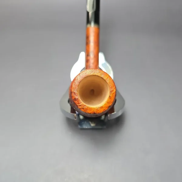 Christophe Wolff Contrast Sandblasted Brandy Handmade Briar Pipe, New - Image 6