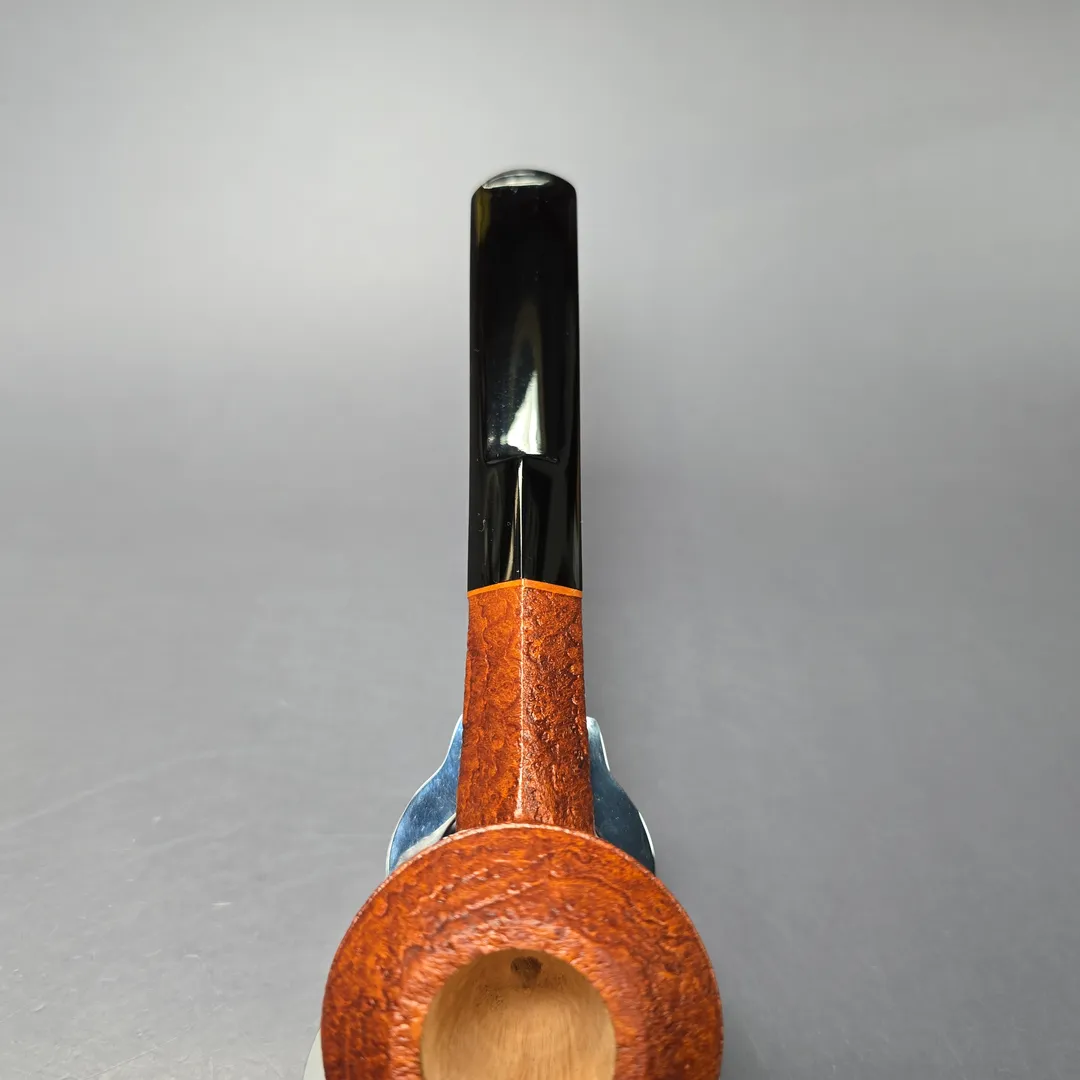 Christophe Wolff "Hyde Park" Sandblasted Squat Bulldog Handmade Briar Pipe, New - Image 6