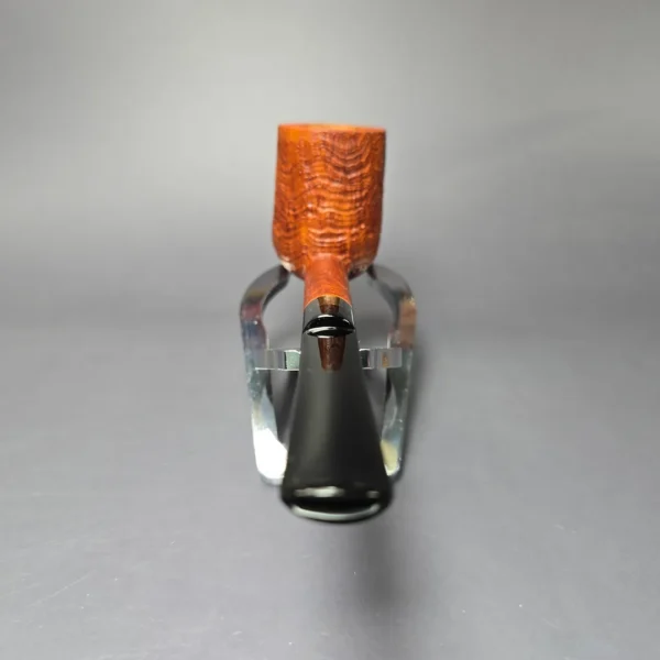 Christophe Wolff "Karamel" Sandblasted Billiard w/ Horn Handmade Briar Pipe, New - Image 6