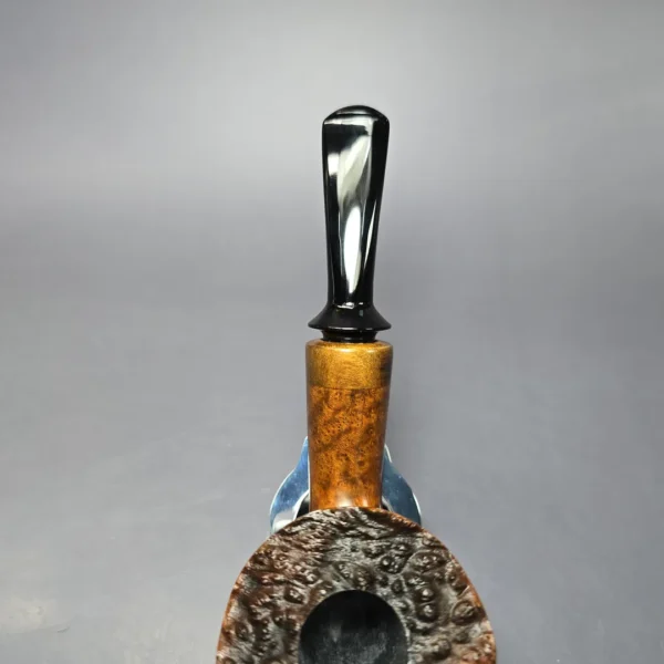 Christophe Wolff Smooth "Fleur" Freehand w/ Olivewood Handmade Briar Pipe, New - Image 6