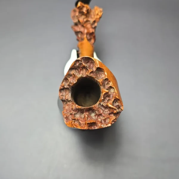 Micoli (Robert Burns) Partially Rusticated Freehand Estate Briar Pipe, American Estates - Image 6