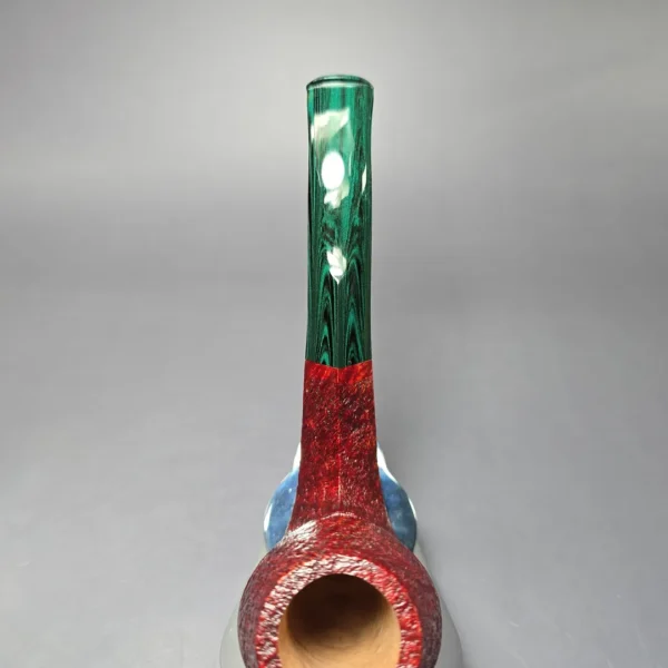 C-Pipe Sandblasted Stacked Bent Bulldog Handmade Briar Pipe, New - Image 6