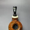 C-Pipe Smooth Reverse Calabash Mushroom w/ Ivorite Handmade Briar Pipe, New - Image 6