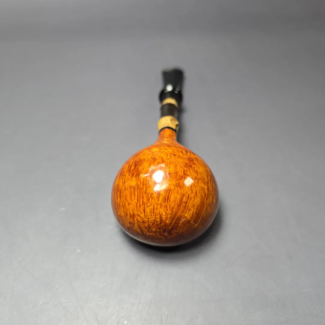 C-Pipe Smooth Tomato w/ Bamboo Handmade Briar Pipe, New - Image 6