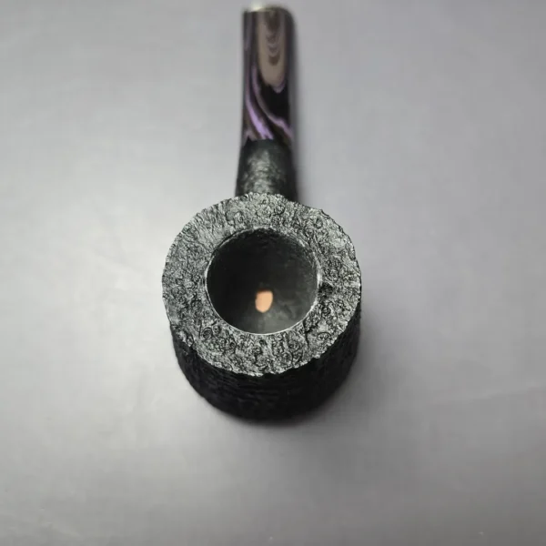 Pipe Tristan "Shape 55" Black Sandblasted Pot Handmade Briar Pipe, New - Image 6