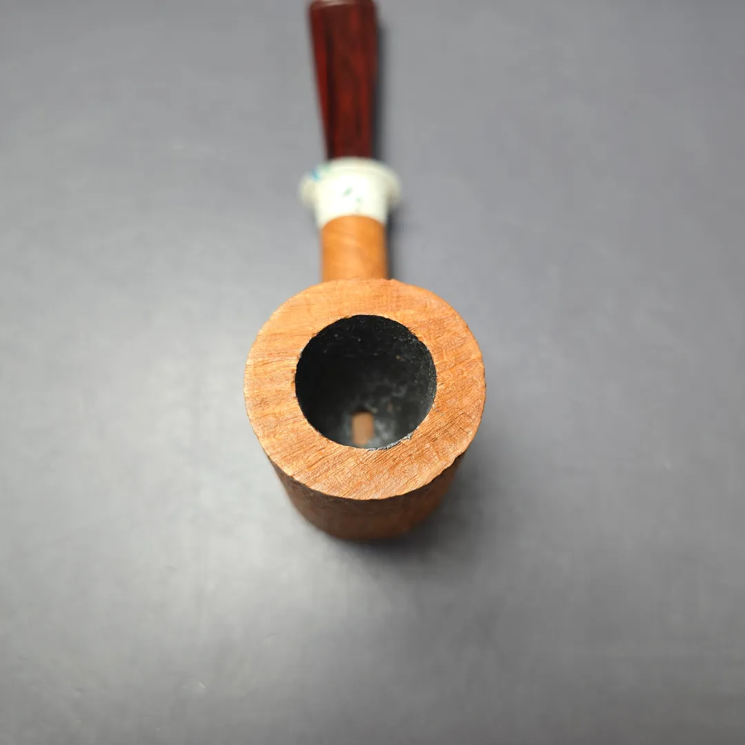 Pipe Tristan Tan Sandblasted Poker w/ Durat Handmade Briar Pipe, New - Image 6