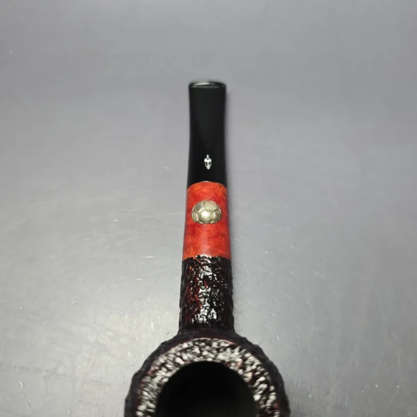 Savinelli Sport Edition Soccer Rusticated Apple Estate Briar Pipe, Unsmoked, 9mm - Image 6
