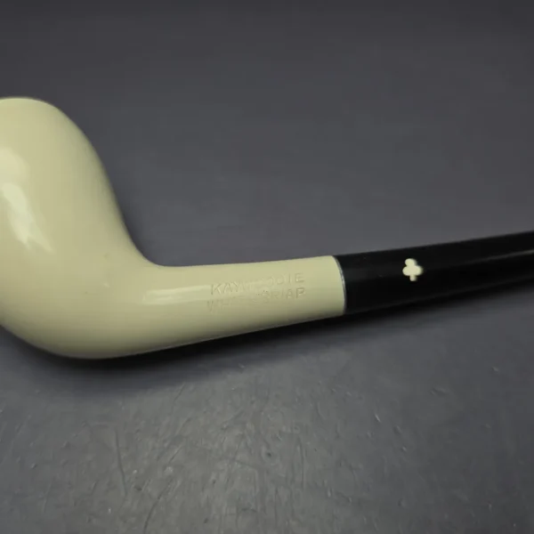 Kaywoodie c.1950s White Briar Prototype 26 Smooth Churchwarden Estate Briar Pipe, Unsmoked - Image 6