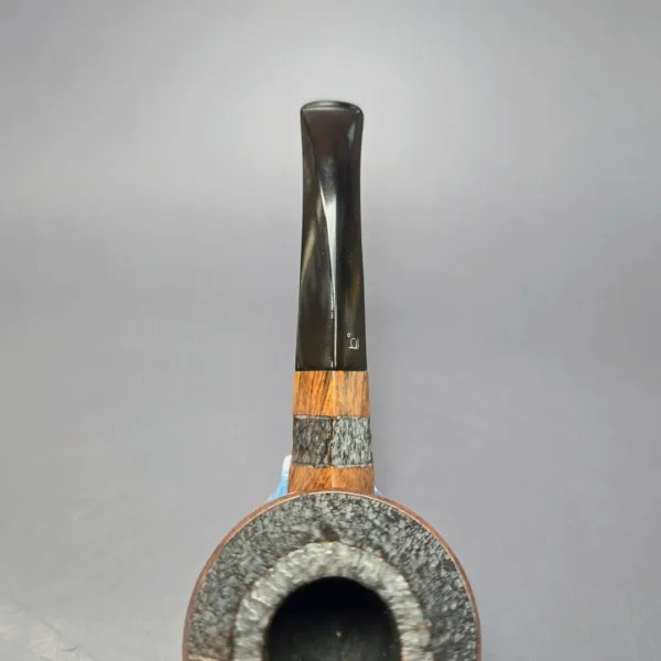 Bjarne XL Partially Rusticated Bulldog Estate Briar Pipe, Danish Estates - Image 6