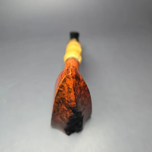 Walt Cannoy 10th Anniversary Cardinal House Hollingsworth Smooth Pickaxe Handmade Briar Pipe, New - Image 7