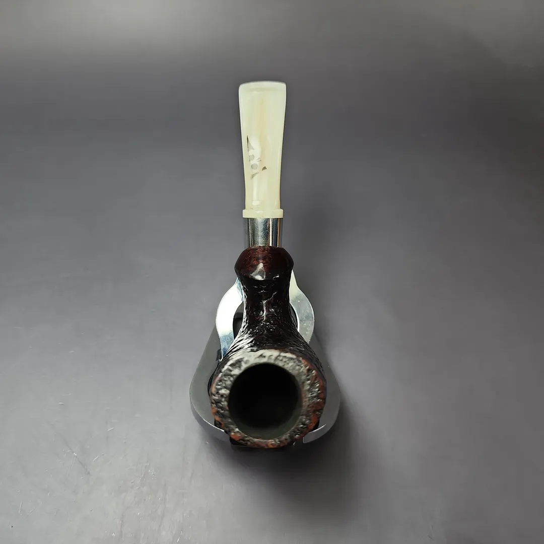 Jolly Roger Tortuga by Roger Wallenstein Sandblasted Estate Briar Pipe, German Estates 9mm - Image 8