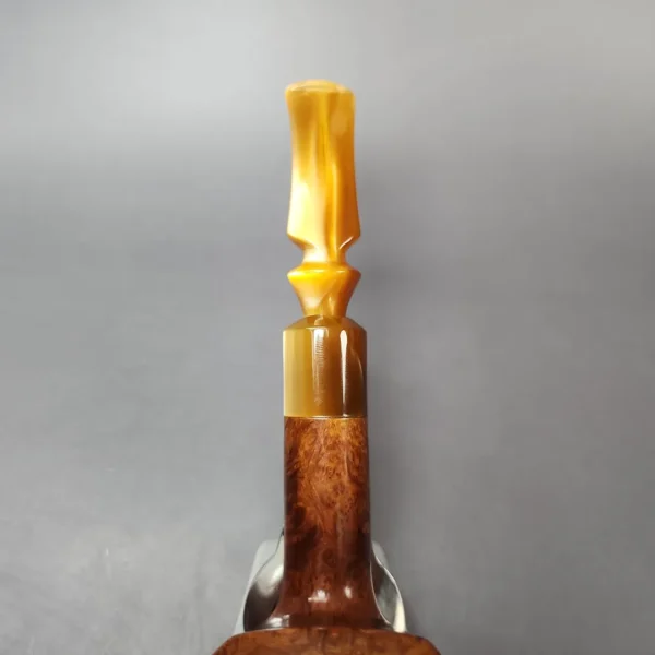 Unknown Smooth Panel Rhodesian w/ Acrylic Estate Briar Pipe, Other Estates - Image 7