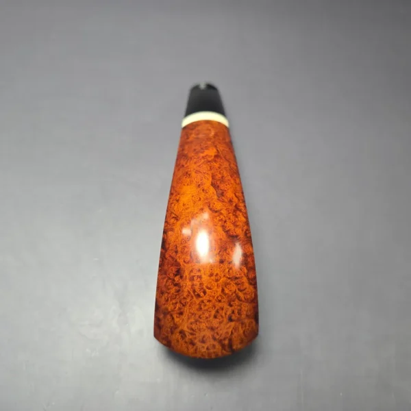 Emilano Smooth Olifant Horn w/ Fossilized Mammoth Ivory Handmade Briar Pipe, New - Image 8