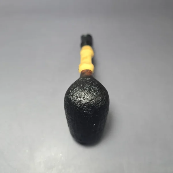 Emiliano Sandblasted Billiard w/ Bamboo & Jupati Handmade Briar Pipe, New - Image 7