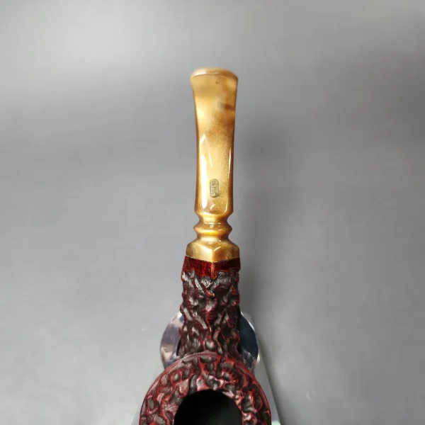 Jobey Perlato 200 Rusticated Bulldog Estate Briar Pipe, American Estates - Image 7