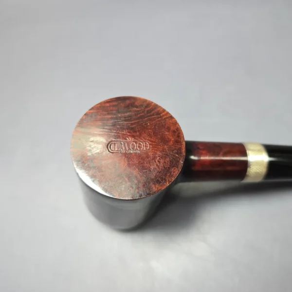 Elwood (Ferndown) Smooth Poker w/ Silver Estate Briar Pipe, English Estates, 9mm - Image 7