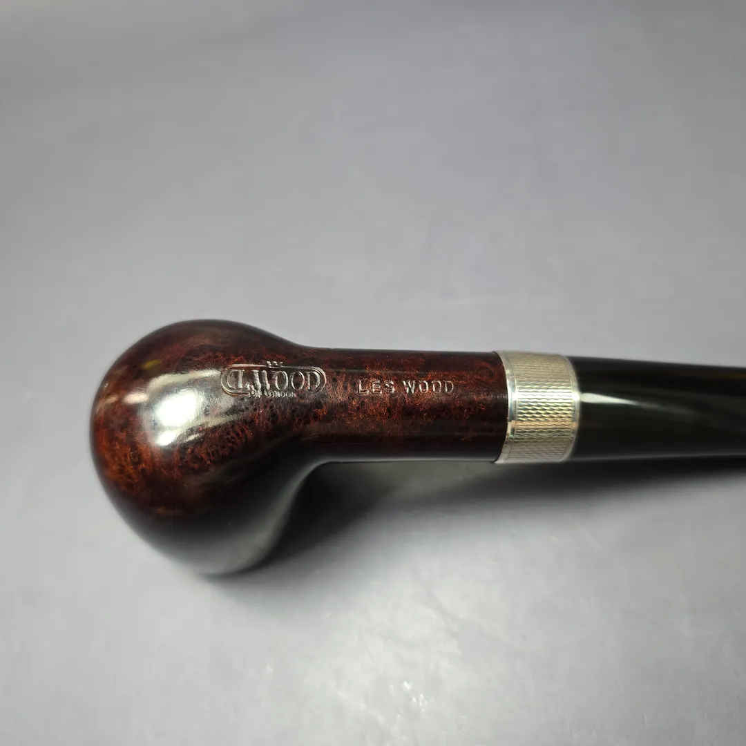 Elwood (Ferndown) Smooth Billiard w/ Silver Estate Briar Pipe, English Estates, 9mm - Image 7