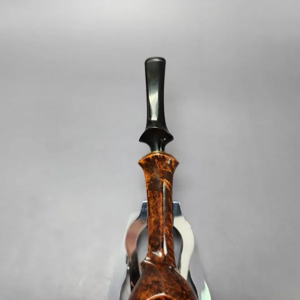 Mina Pipes Smooth Long Shank Blowfish Estate Briar Pipe, Unsmoked - Image 7