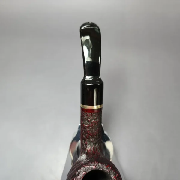 Vauen 5204 Sandblasted Bent Billiard w/ Brass Estate Briar Pipe, Unsmoked, 9mm - Image 7