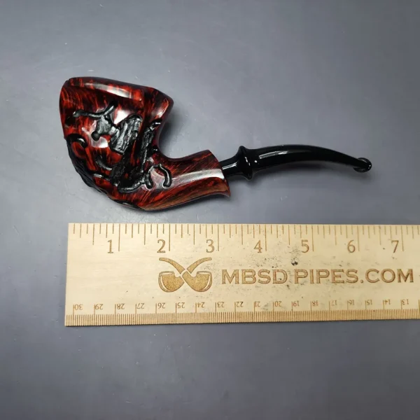 Nording Fantasy Partially Rusticated Freehand Estate Briar Pipe, Unsmoked - Image 7