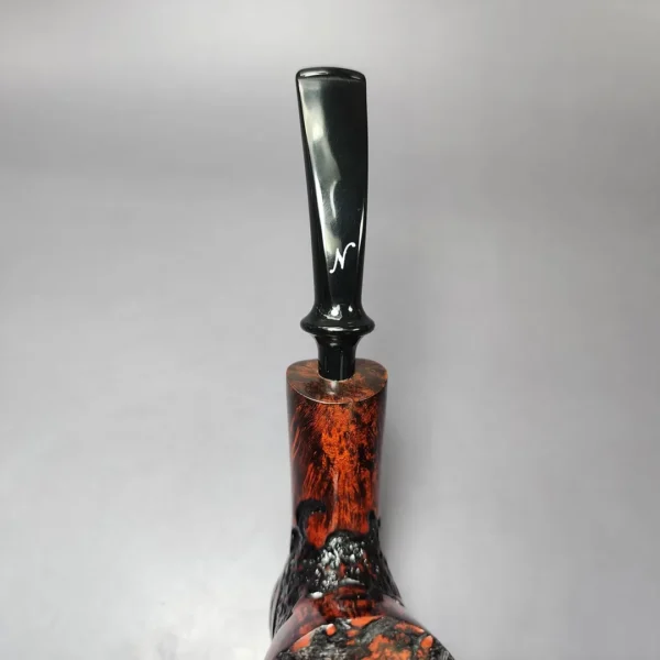 Nording Moss Partially Rusticated Freehand Sitter Estate Briar Pipe, Unsmoked - Image 7