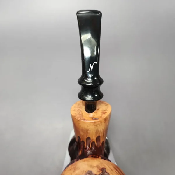 Nording Spruce Cone Partially Rusticated Freehand Estate Briar Pipe, Unsmoked - Image 7