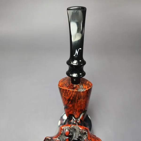 Nording Moss Partially Rusticated Freehand Estate Briar Pipe, Unsmoked - Image 7