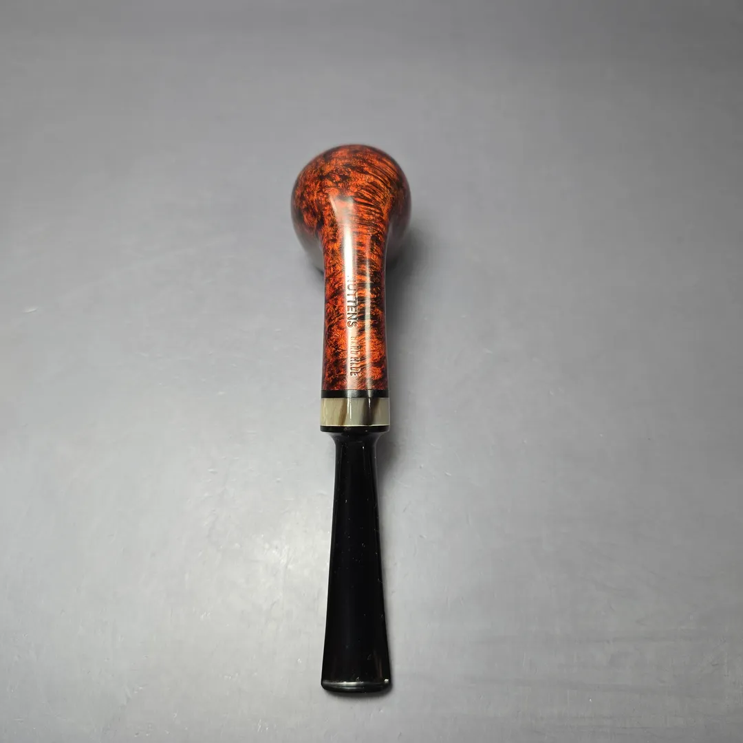 Bruno Nuttens Hand Made Smooth Egg w/ Horn (A) Handmade Briar Pipe, New - Image 7