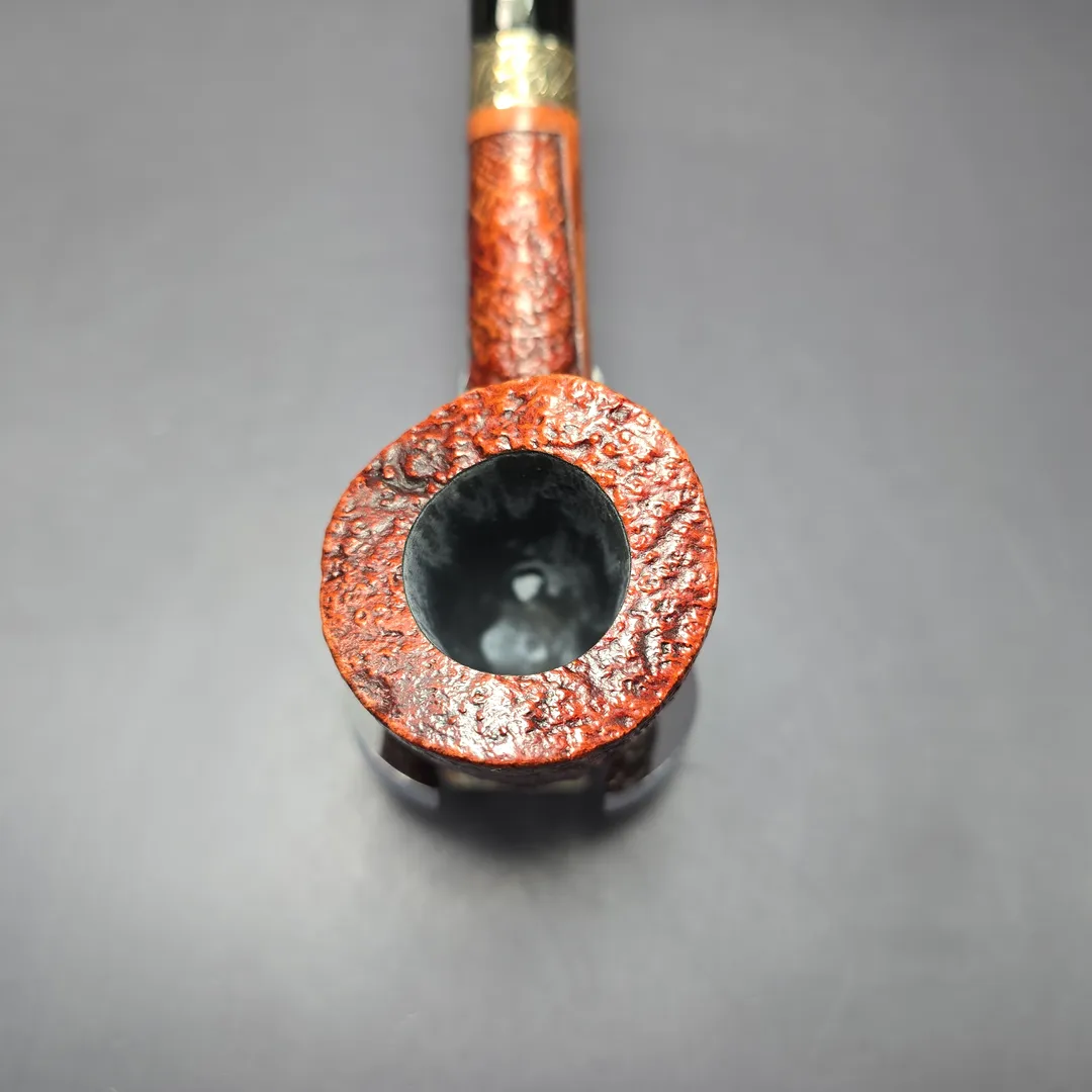 Ser Jacopo Domina 2024 S2 D Sandblasted Bent Billiard Estate Briar Pipe, Unsmoked - Image 7