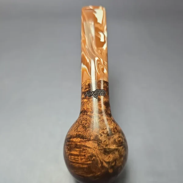 Moonshine MS03 Dark Smooth Deviled Egg Anse w/ Coffee Stem Briar Pipe, New - Image 7