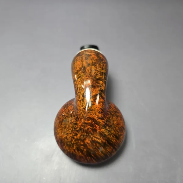 C-Pipe Smooth Reverse Calabash Mushroom w/ Ivorite Handmade Briar Pipe, New - Image 7