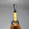C-Pipe Smooth Apple w/ Bamboo & Boxwood Handmade Briar Pipe, New - Image 7