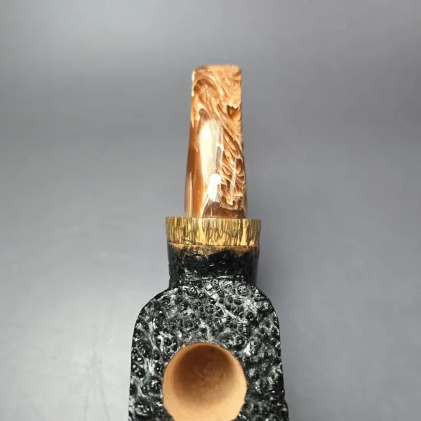 Armellini Botero Rusticated Freehand w/ Bocote Estate Briar Pipe, Unsmoked - Image 7