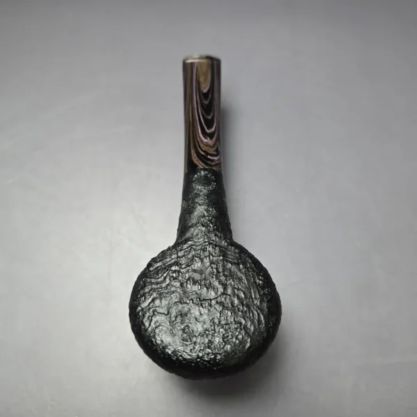 Pipe Tristan "Shape 55" Black Sandblasted Pot Handmade Briar Pipe, New - Image 7