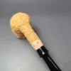 Pipe Tristan Natural Granite Rusticated Billiard w/ Durat Handmade Briar Pipe, New - Image 7