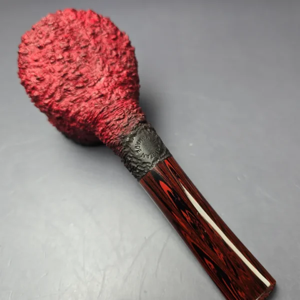 Pipe Tristan Granite "Shape 55" Fumed Rusticated Pot Handmade Briar Pipe, New - Image 7
