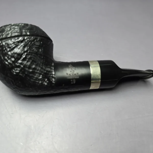 Morgan BlackJack 19 Sandblasted Stubby Rhodesian Estate Briar Pipe, 9mm - Image 7